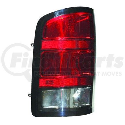 335-1949L-AS by DEPO - Tail Light, LH, Outer, Chrome Housing, Red/Clear Lens