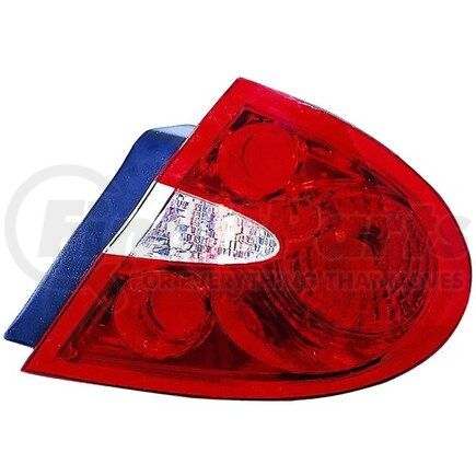 336-1916R-AS by DEPO - Tail Light, RH, Chrome Housing, Red/Clear Lens, with Bulb, Plastic, without Mounting Hardware