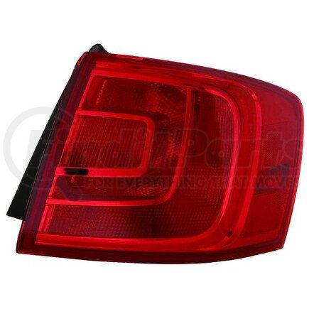 341-1931R-AS by DEPO - Tail Light, RH, Outer, Body Mounted, Chrome Housing, Red Lens, without Smoked Tint, with Bulb, Plastic, without Mounting Hardware