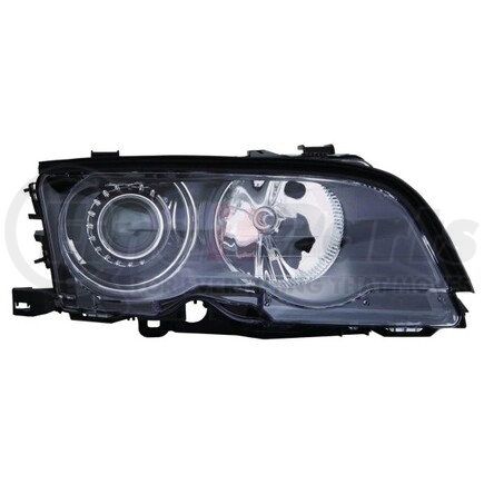 344-1105RMASHM2 by DEPO - Headlight, RH, Black Housing, Clear Lens, with Projector, with Black Trim