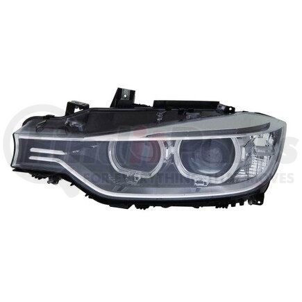344-1139LMUSHM2 by DEPO - Headlight, LH, Lens and Housing, Black/Chrome Housing, Clear Lens, with Projector, without BMW Logo