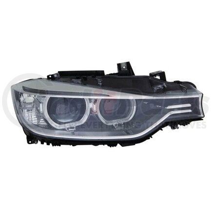 344-1139RMUSHM2 by DEPO - Headlight, RH, Lens and Housing, Black/Chrome Housing, Clear Lens, with Projector, without BMW Logo