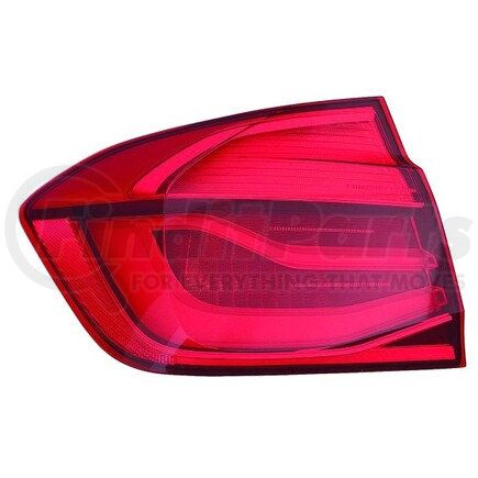 344-1922L-AC by DEPO - Tail Light, LH, Outer, Body Mounted, Black Housing, Red Lens, Fiber Optic, LED, CAPA Certified