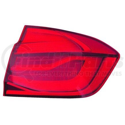 344-1922R-AS by DEPO - Tail Light, RH, Outer, Body Mounted, Black Housing, Red Lens, Fiber Optic, LED
