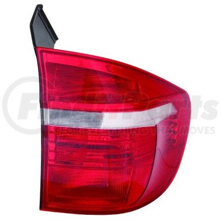 344-1913L-AS by DEPO - Tail Light, LH, Outer, Body Mounted, Chrome Housing, Red/Clear Lens