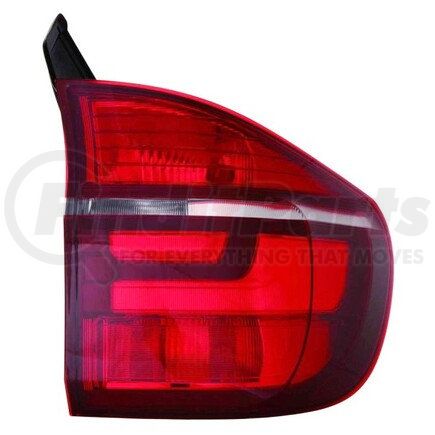 344-1918R-AS by DEPO - Tail Light, RH, Outer, Quarter Panel Mounted, Chrome Housing, Red/Clear Lens, Fiber Optic, LED