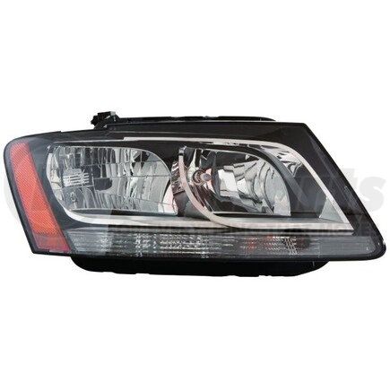 346-1113R-AS2 by DEPO - Headlight, RH, Black/Chrome Housing, Clear Lens