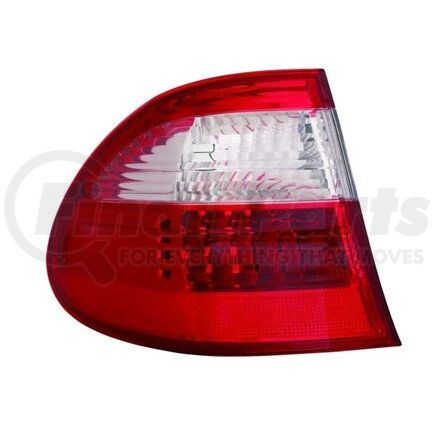 440-1958L-UQ by DEPO - Tail Light, LH, Outer, Chrome Housing, Red/Clear Lens