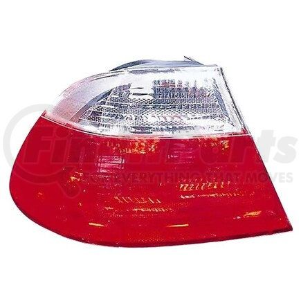 444-1907L-UQ-CR by DEPO - Tail Light, LH, Outer, Body Mounted, Chrome Housing, Red/Clear Lens, with White Turn Signal