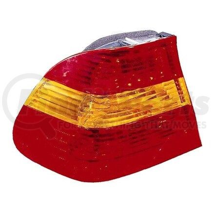 444-1911L-UQ-YR by DEPO - Tail Light, LH, Outer, Body Mounted, Lens and Housing, Chrome Housing, Red/Amber Lens, 4 Bulb Design, without Bulb, Plastic, Sockets, without Mounting Hardware