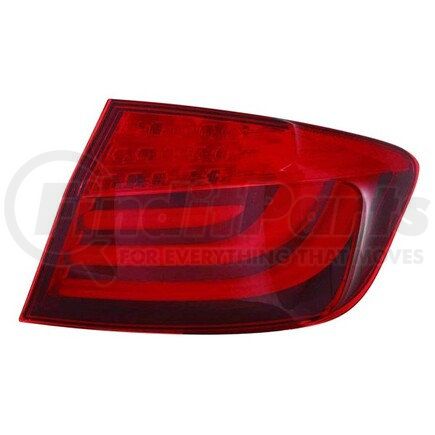 444-1957R-AS by DEPO - Tail Light, RH, Outer, Body Mounted, Chrome Housing, Red Lens, Fiber Optic, LED