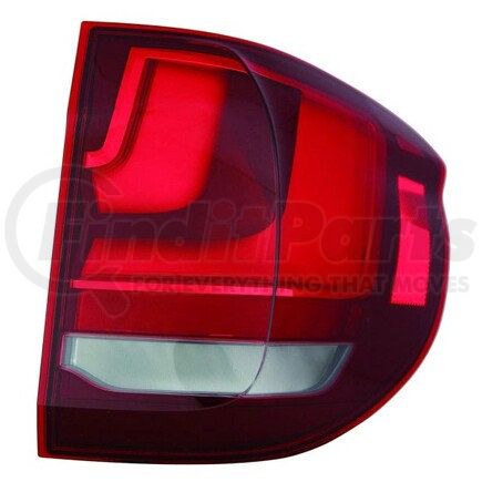 444-1976R-AS by DEPO - Tail Light, RH, Outer, Body Mounted, Chrome Housing, Red/Clear Lens, Fiber Optic, LED