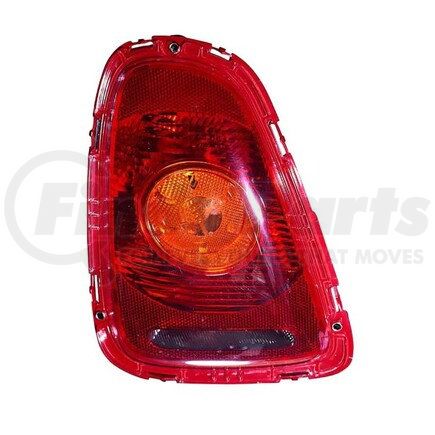 882-1908L-AQ-YR by DEPO - Tail Light, LH, Chrome Housing, Red/Amber Lens