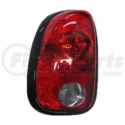 882-1912L-US2 by DEPO - Tail Light, LH, Chrome Housing, Red/Clear Lens, with Black Trim