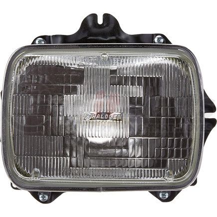 P-H802C by DEPO - Headlight, RH, 7 x 6", Rectangular, Chrome Housing, Clear Lens