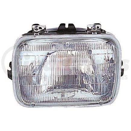 P-H001H by DEPO - Headlight, 7 x 6", Rectangular, Sealed Beam, Chrome Housing, Clear Lens, Non-CAPA Lamp, CAPA Certified