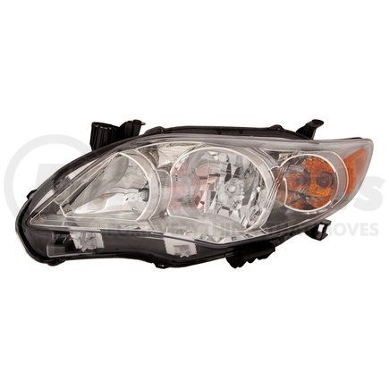 312-11C5L-AC1 by DEPO - Headlight, LH, Chrome Housing, Clear Lens, CAPA Certified, for 2011-2013 Toyota Corolla
