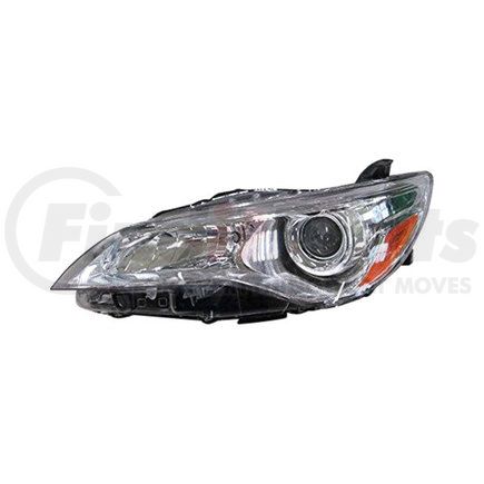312-11F4L-AC1 by DEPO - Headlight, LH, Chrome Housing, Clear Lens, with Projector and Chrome Bezel, without LED, CAPA Certified, for 2015-2017 Toyota Camry