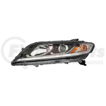 317-1177L-ACN2 by DEPO - Headlight, LH, Black Housing, Clear Lens, with LED DRL, CAPA Certified, for 2016-2017 Honda Accord