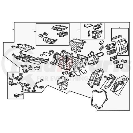 20855856 by GM - Center Console - Front, Black, Fits 2011 Cadillac SRX