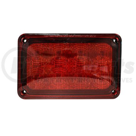 K60STR0-1 by TECNIQ - Flasher Light, K60 Series, 6 x 4, Steady, STT, Red Lens