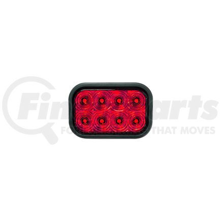 T71RR0A1 by TECNIQ - Stop/Turn/Tail Light, 4" Rectangular, 8 LED, Grommet Mount, Red Lens, Amp Connector, T71 Series