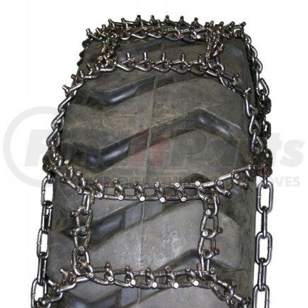 2912SHP-10 by QUALITY CHAIN - Loader/Grader Nordic Chain, Studded Link Alloy, H-Pattern, 10mm