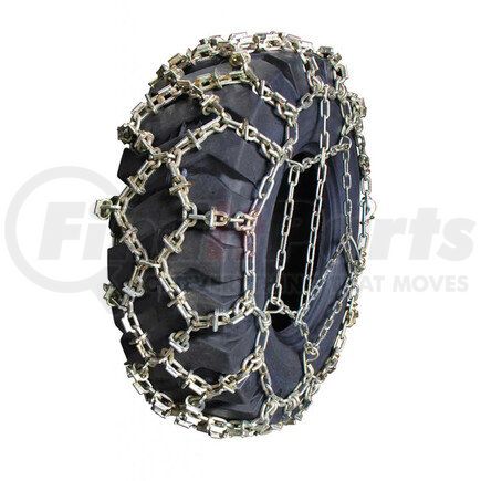 6524WB-11 by QUALITY CHAIN - Loader/Grader Diamond Back Chain, Square Link Alloy with Wear Bars, Diamond Pattern, 11mm