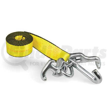 CC2812RTJ by QUALITY CHAIN - 2" x 12' Strap, with RTJ Cluster Hook (Hooks Into Car Frame)