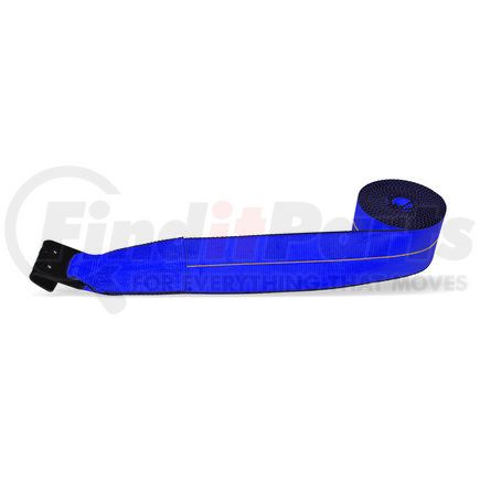 CC4305FHBL by QUALITY CHAIN - Winch Strap, 4" x 30', with Flat Hook, Blue