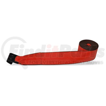 CC4305FHR by QUALITY CHAIN - Winch Strap, 4" x 30', with Flat Hook, Red