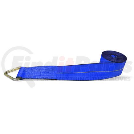 CC4305VRBL by QUALITY CHAIN - Winch Strap, 4" x 30', with V-Ring, Blue