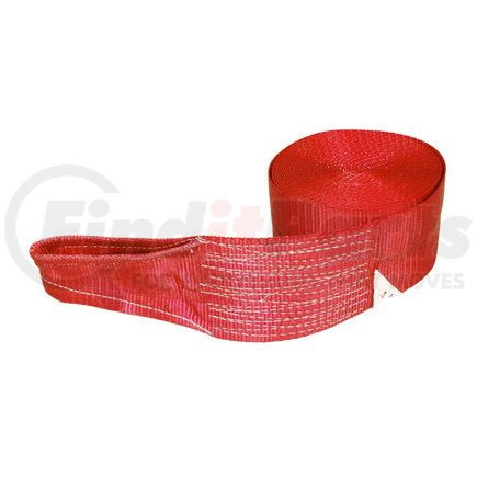 CC4305SLR by QUALITY CHAIN - Winch Strap, 4" x 30', with Sewn Loop, Red