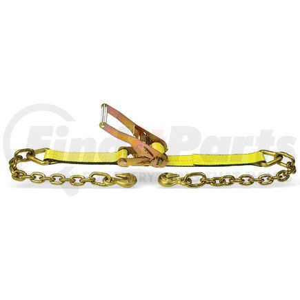 CC22760CX by QUALITY CHAIN - 2" x 27' Ratchet Strap, with Chain Anchors