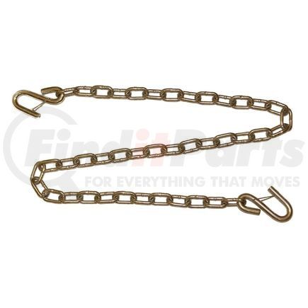 CCG301S5-200 by QUALITY CHAIN - 1/4” x 5’ G30 Chain, with 2 Safety Latch “S” Hooks, Silver Zinc