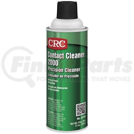 03150 by CRC - CRC Contact Cleaner 2000&#174; Precision Cleaner, 13 Wt Oz, Aerosol, HFC, Clear Colorless