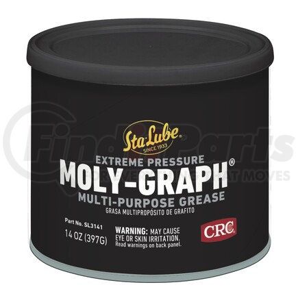 SL3141 by CRC - Moly-Graph® Extreme Pressure Multi-Purpose Grease, 14 Wt Oz  CHEMICALS NON-RETURNABLE