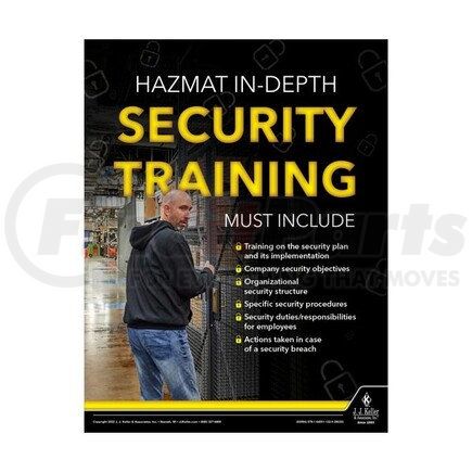 63994 by JJ KELLER - Hazmat Transportation Poster - Hazmat In-Depth Security Training