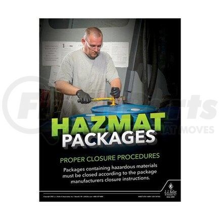 64027 by JJ KELLER - Hazmat Transportation Poster - Hazmat Packages