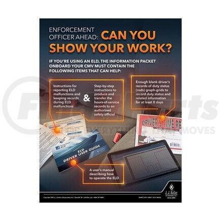 63997 by JJ KELLER - Motor Carrier Safety Poster - Can You Show Your Work