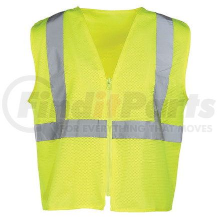 65089 by JJ KELLER - SAFEGEAR™ Hi-Vis Type R Class 2 Reversible Safety Vest - 4XL/5/XL, Lime, Zipper Closure with Vertical Reflective Tape