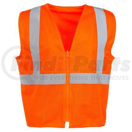 65090 by JJ KELLER - SAFEGEAR™ Hi-Vis Type R Class 2 Reversible Safety Vest - S/M, Orange, Zipper Closure with Vertical Reflective Tape