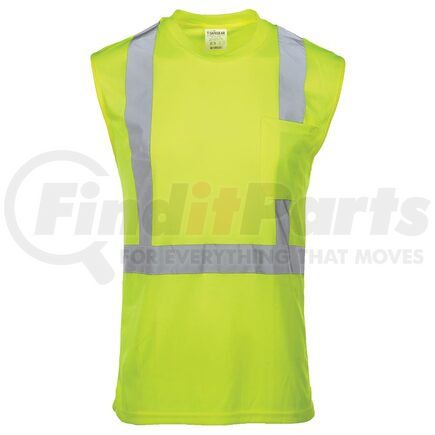 65135 by JJ KELLER - SAFEGEAR™ Hi-Vis Sleeveless T-Shirt With Pocket, Type R Class 2 - 3XL, Lime