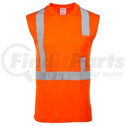 65139 by JJ KELLER - SAFEGEAR™ Hi-Vis Sleeveless T-Shirt With Pocket, Type R Class 2 - M, Orange