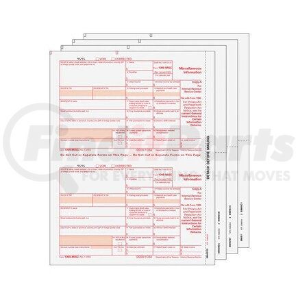 67963 by JJ KELLER - 1099-MISC Preprinted Laser Set - 2-Up, 4-Part