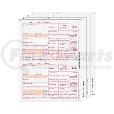 67964 by JJ KELLER - 1099-INT Preprinted Laser Set - 2-Up, 4-Part