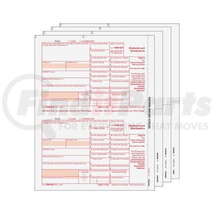 67965 by JJ KELLER - 1099-DIV Preprinted Laser Set - 2-Up, 4-Part