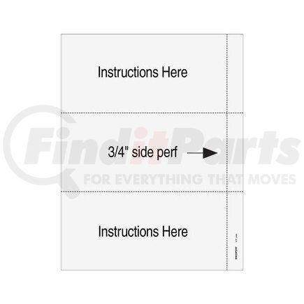 67976 by JJ KELLER - W-2 Side Perforated Laser Form - Blank, with 3/4" Side Perforated and Instructions