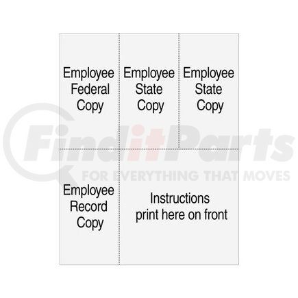 67973 by JJ KELLER - Universal W-2 or 1099 and W-2, 1099-R or 1099-MISC Laser Form - 4-Up, Blank