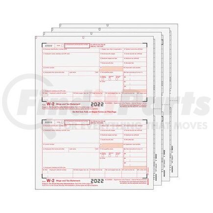 67986 by JJ KELLER - W-2 Traditional Laser Set - 2-Up, 4-Part